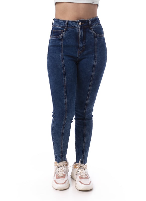 PANTALÓN MUJER SQUEEZE AZUL DENIM STRETCH CLOUT - 1