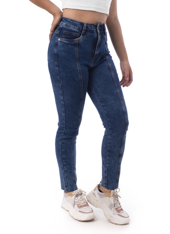 PANTALÓN MUJER SQUEEZE AZUL DENIM STRETCH CLOUT - 2
