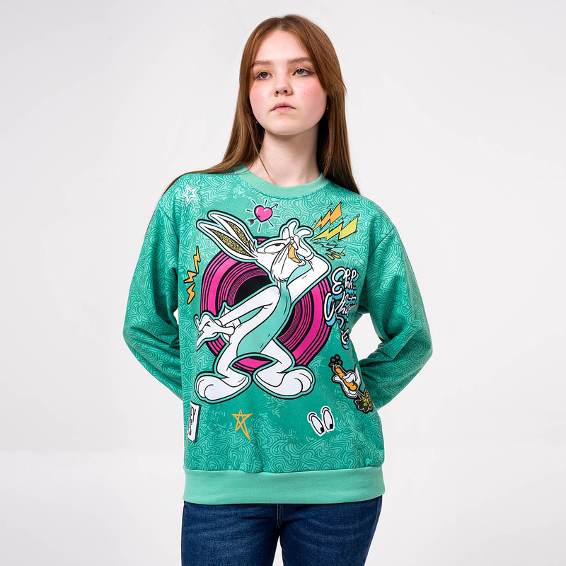 POLERA MUJER SQUEEZE MULTICOLOR FRENCH TERRY ELOWEN-LOONEY - 1