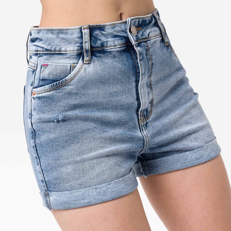 SHORT DENIM STRETCH MUJER HOLISA - 5