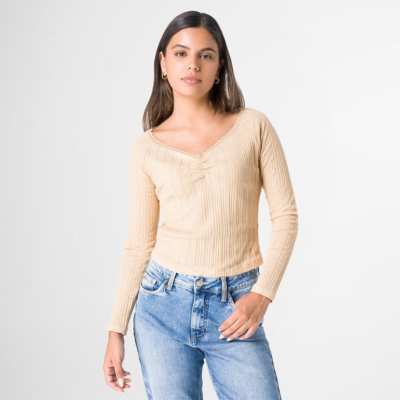 POLO MODA ASLEI RIB LYCRADO MUJER - 1