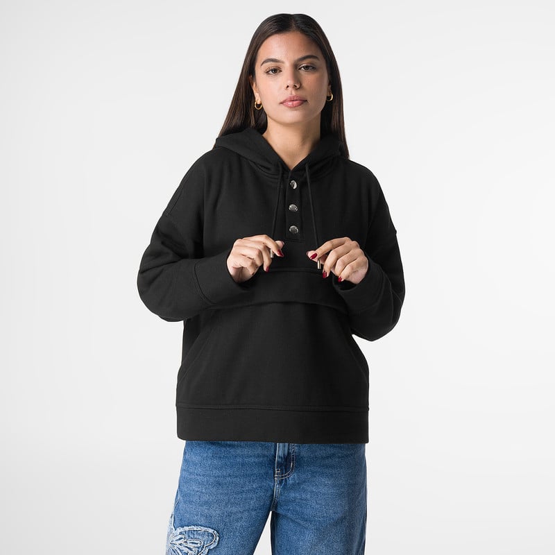 POLERA HOODIE HANDRI FRANELA MUJER - 1