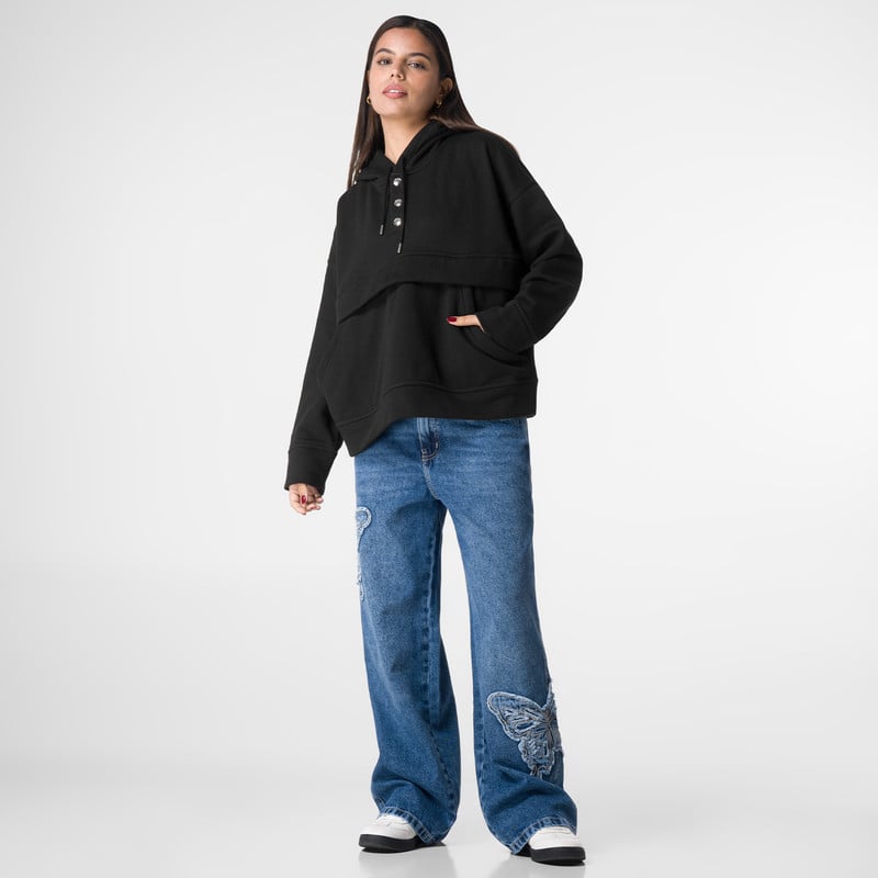 POLERA HOODIE HANDRI FRANELA MUJER - 2