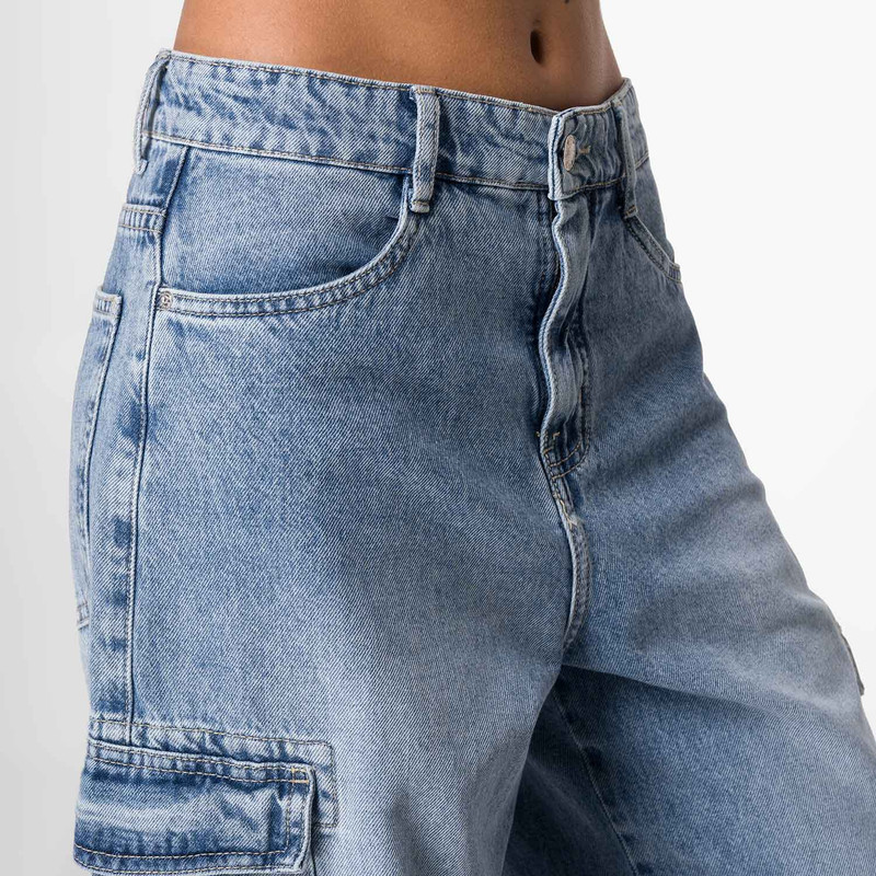 PANTALON CARGO KAILTI DENIM MUJER - 4