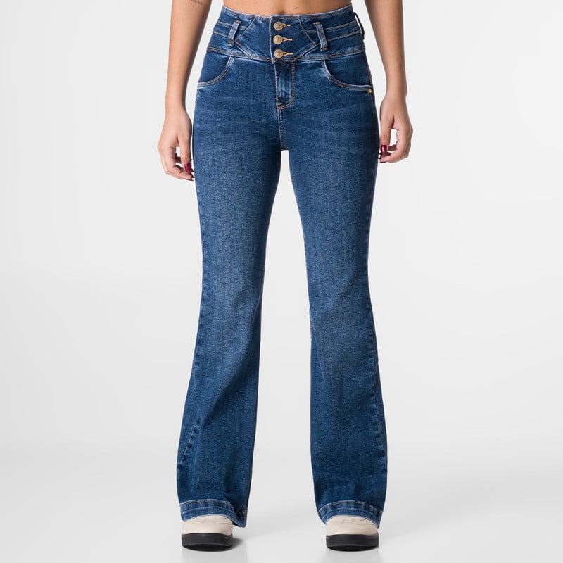 PANTALON DENIM STRETCH MUJER SANDA - 1