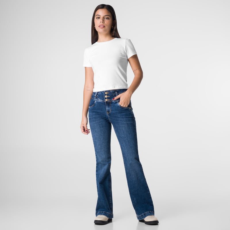PANTALON DENIM STRETCH MUJER SANDA - 2