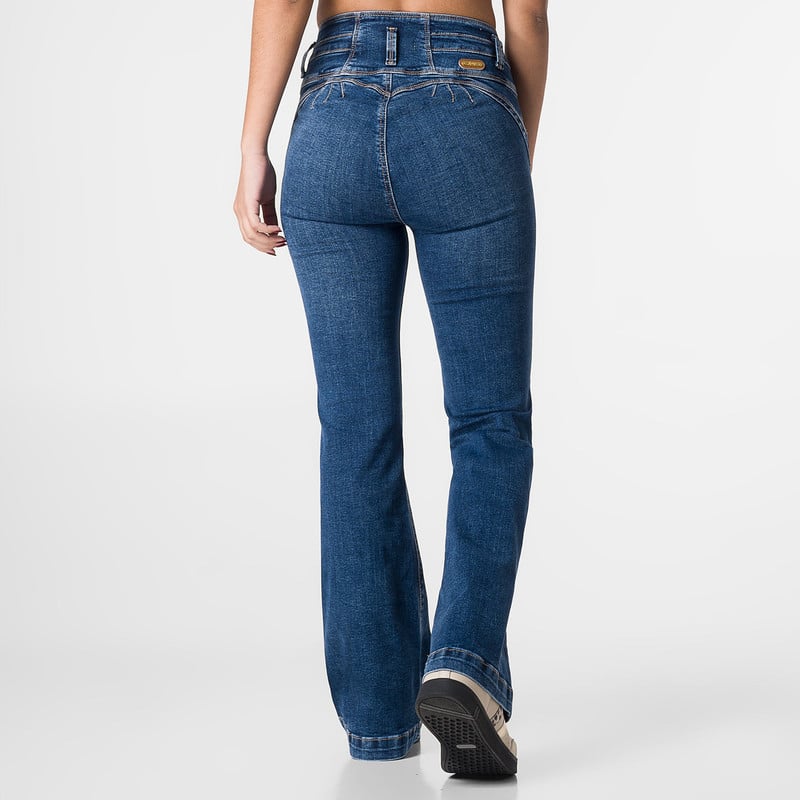 PANTALON DENIM STRETCH MUJER SANDA - 3