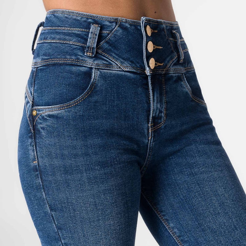 PANTALON DENIM STRETCH MUJER SANDA - 4