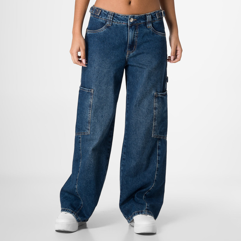 PANTALON CARGO LIDHIA DENIM MUJER - 1