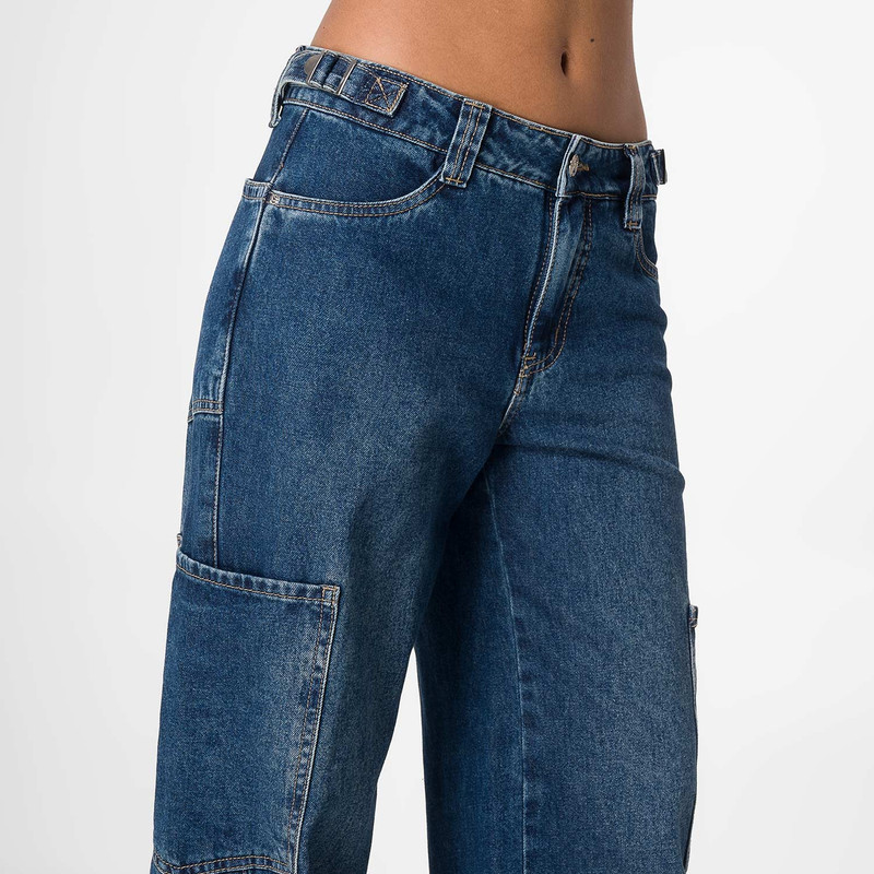 PANTALON CARGO LIDHIA DENIM MUJER - 4