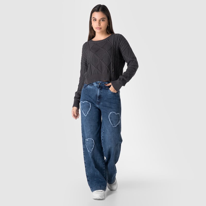 PANTALON MODA MEINI DENIM STRETCH MUJER - 2
