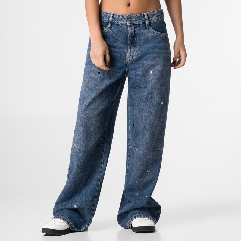 PANTALON MODA FENDA DENIM MUJER - 1