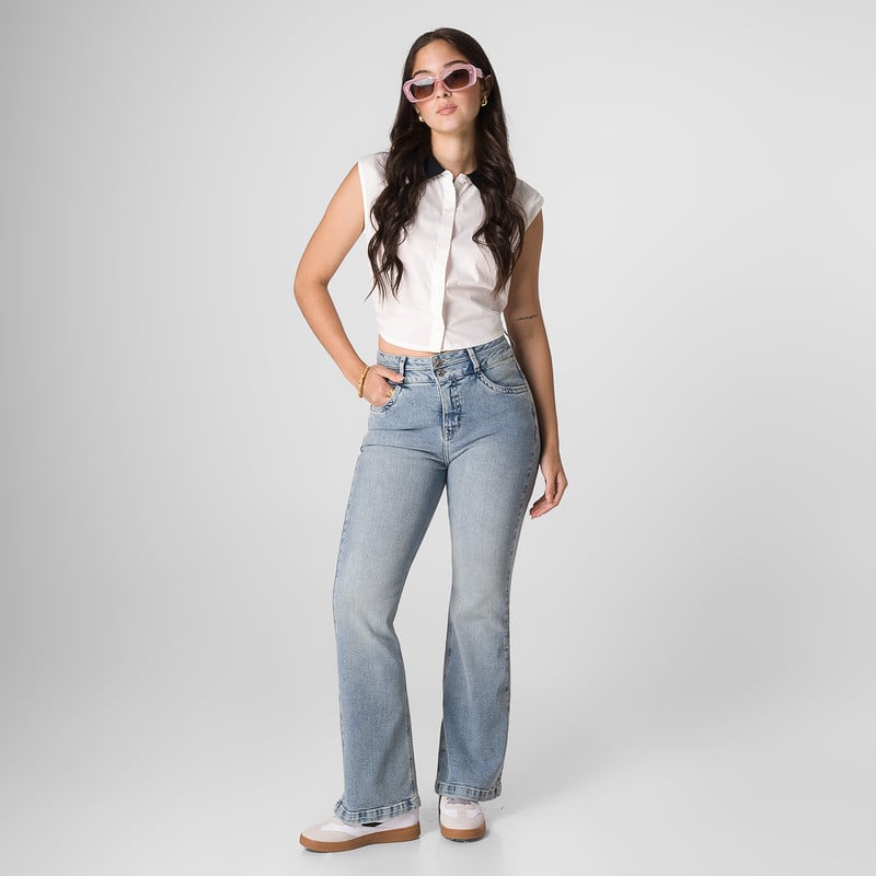 PANTALON MODA AMALEA DENIM STRETCH MUJER - 2