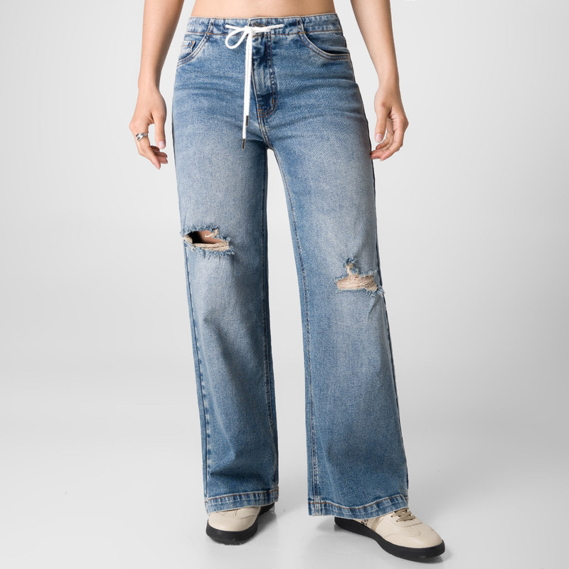 PANTALON MODA MELEAH DENIM STRETCH MUJER - 1