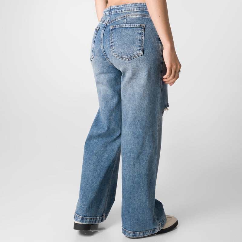 PANTALON MODA MELEAH DENIM STRETCH MUJER - 3