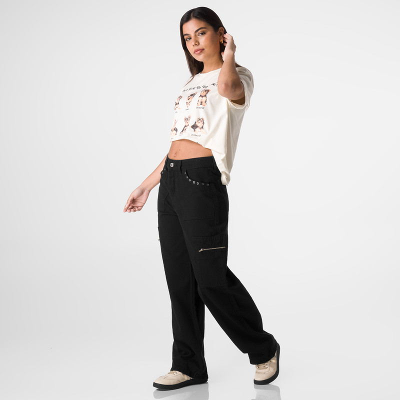 PANTALON CARGO ARIKA DRILL MUJER - 2