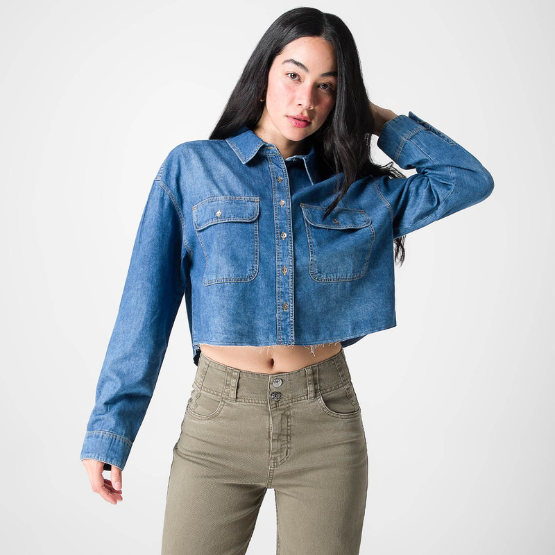 BLUSA MODA NAYON DENIM MUJER - 1