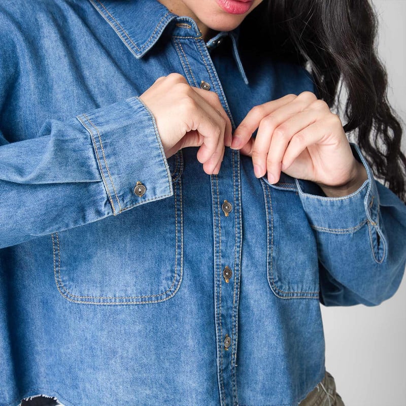 BLUSA MODA NAYON DENIM MUJER - 4
