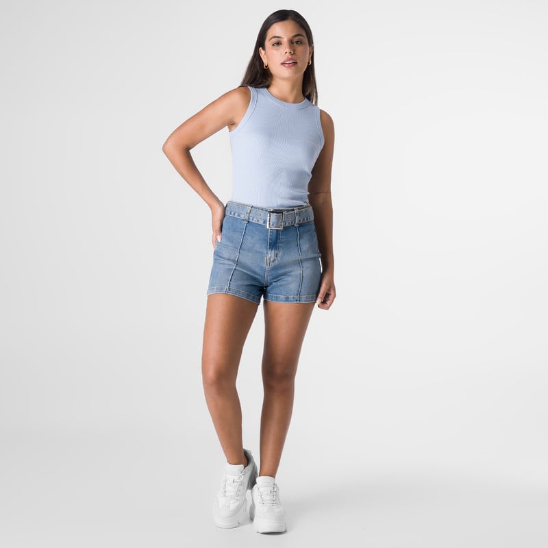SHORT SARAHY DENIM STRETCH MUJER - 2