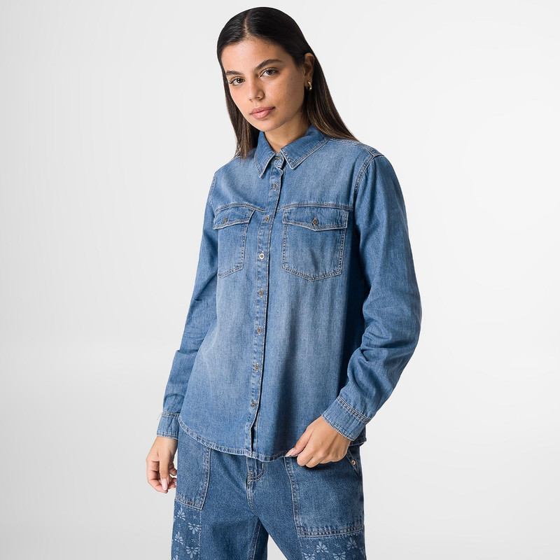 BLUSA MODA REBBY DENIM MUJER - 1