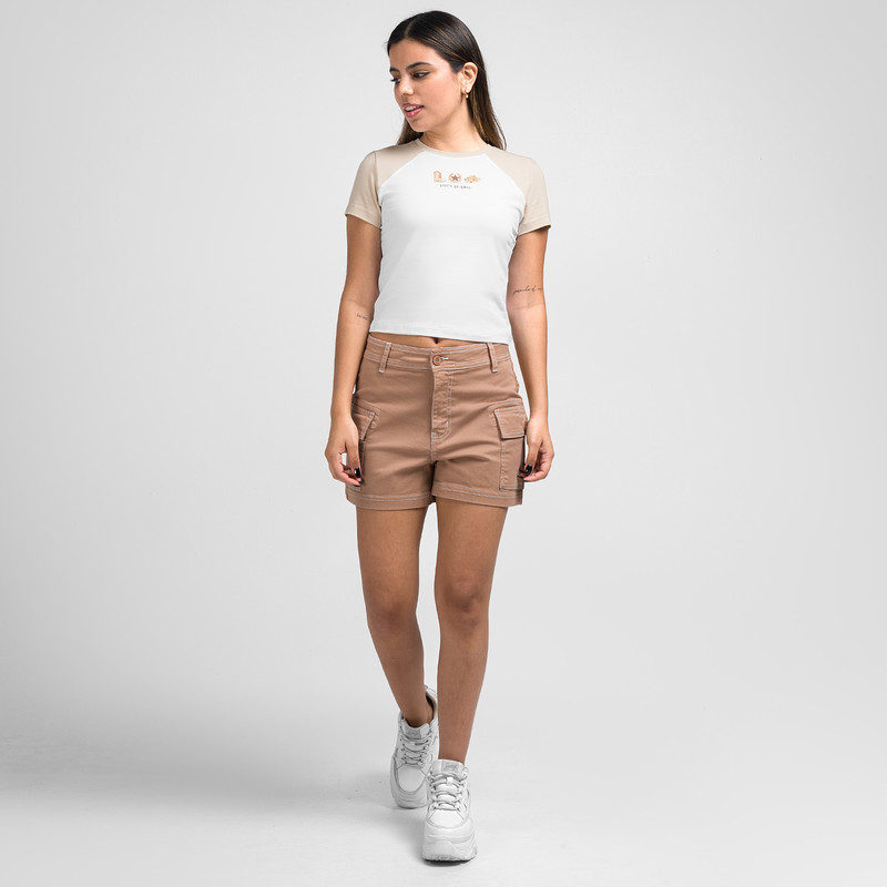 SHORT HADLY DRILL STRETCH MUJER - 2