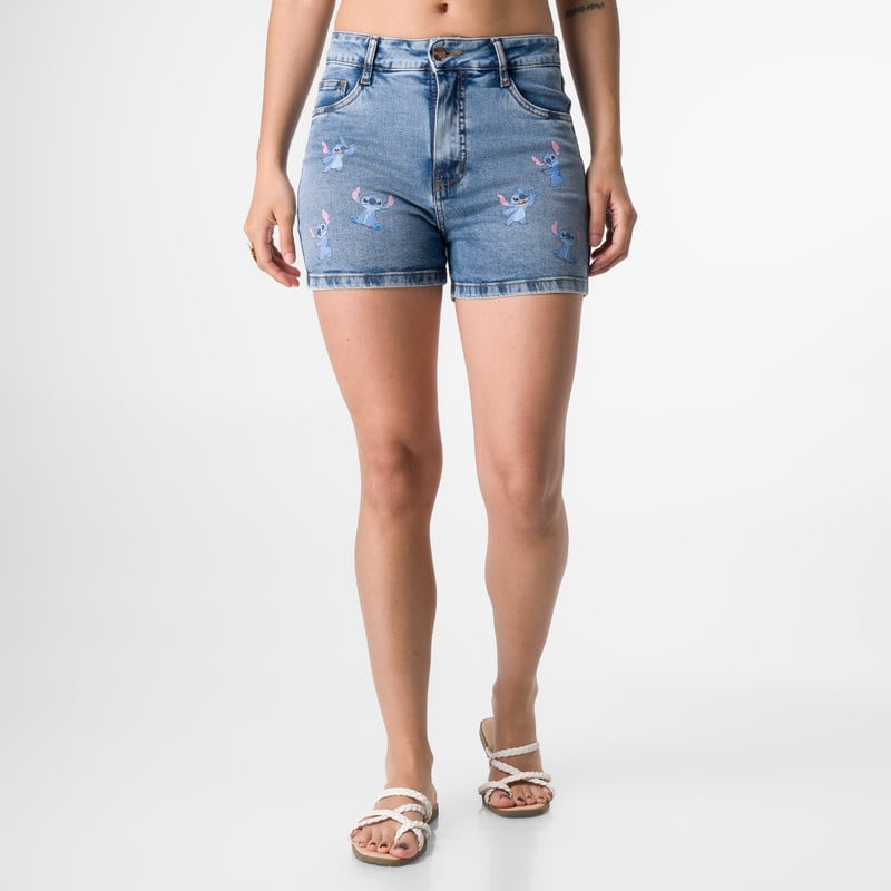 SHORT NESHI-DISNEY DENIM STRETCH MUJER - 1