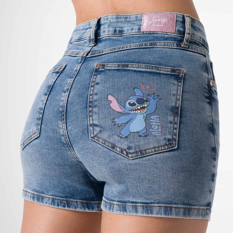 SHORT NESHI-DISNEY DENIM STRETCH MUJER - 4