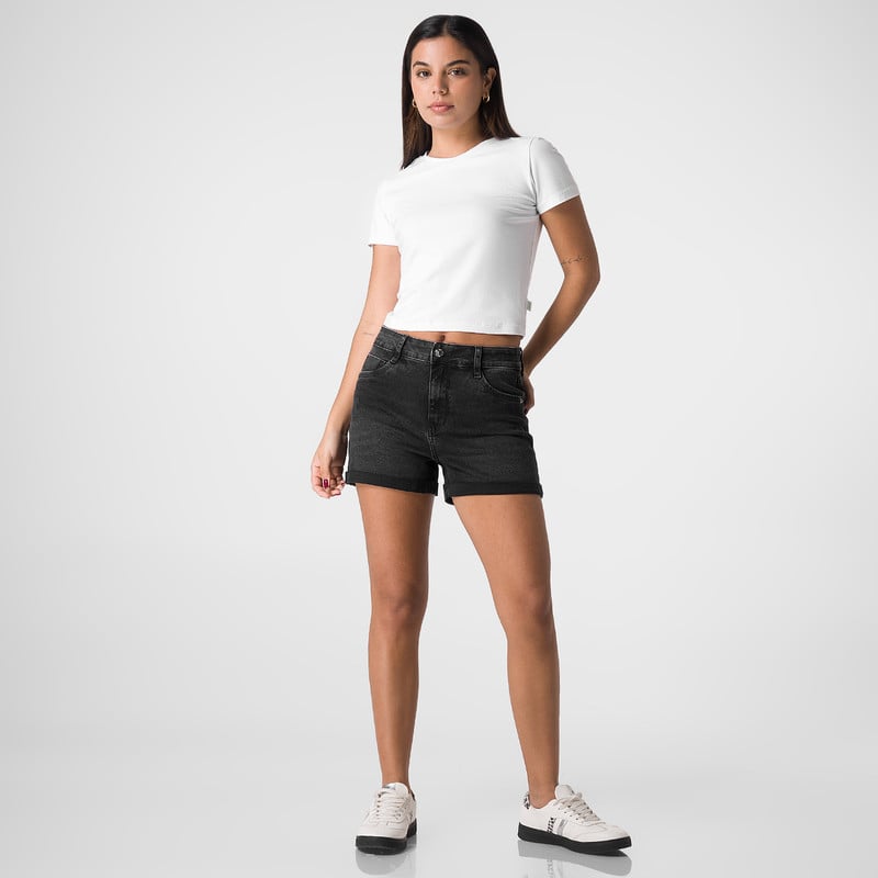 SHORT HOLISA DENIM STRETCH MUJER - 2