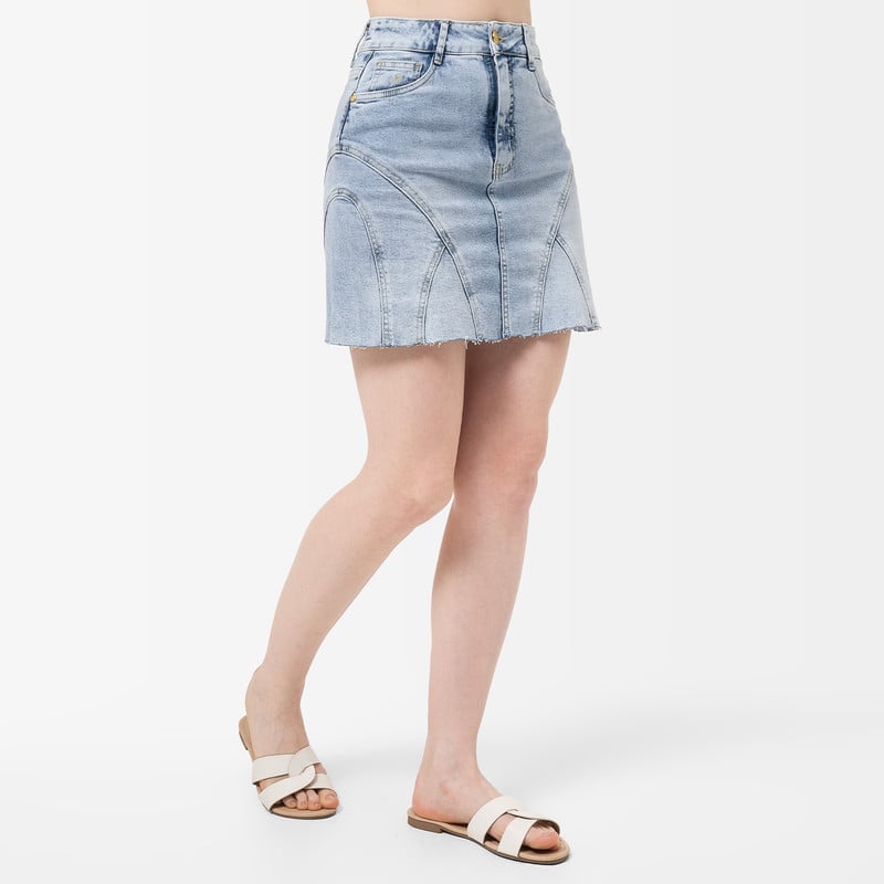 FALDA 3/4 EVAIT DENIM STRETCH MUJER - 3