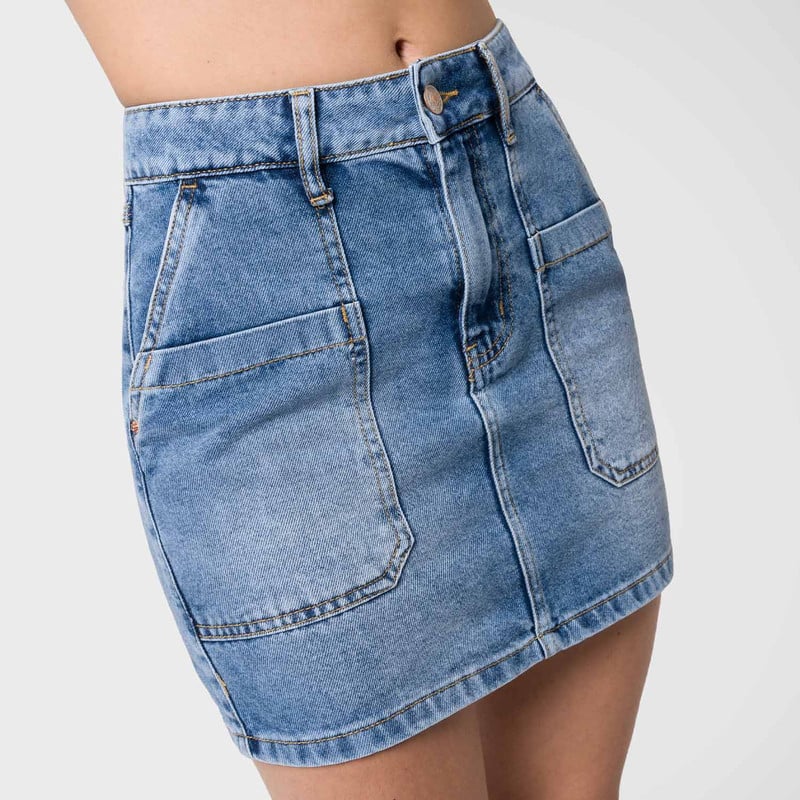 FALDA 3/4 VALEXY DENIM MUJER - 4