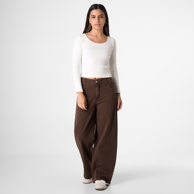 POLO CROPP LARITSSA RIB LYCRADO MUJER - 2