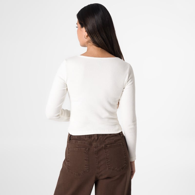 POLO CROPP LARITSSA RIB LYCRADO MUJER - 3