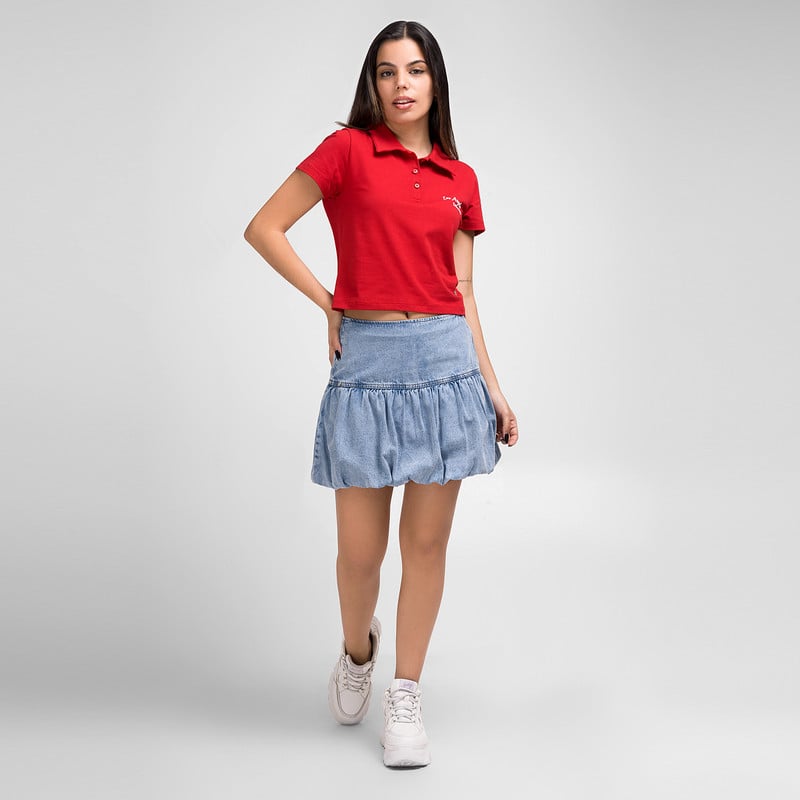 FALDA MINIFALDA GIRLI DENIM MUJER - 2