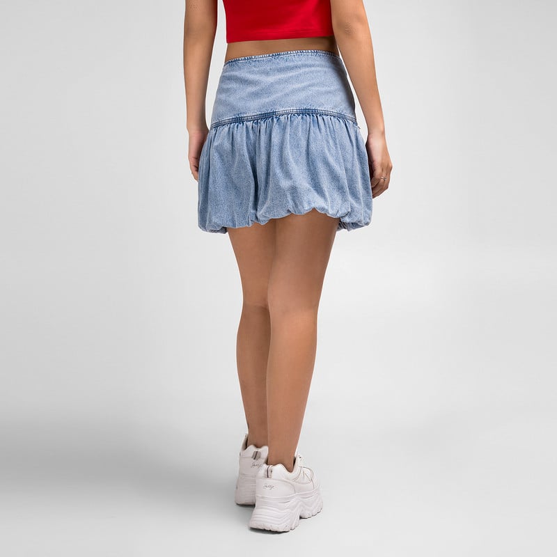FALDA MINIFALDA GIRLI DENIM MUJER - 3