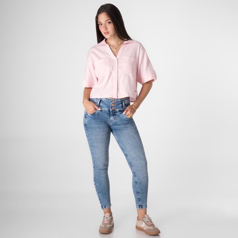 PANTALON MODA ELHIDA DENIM STRETCH MUJER - 2