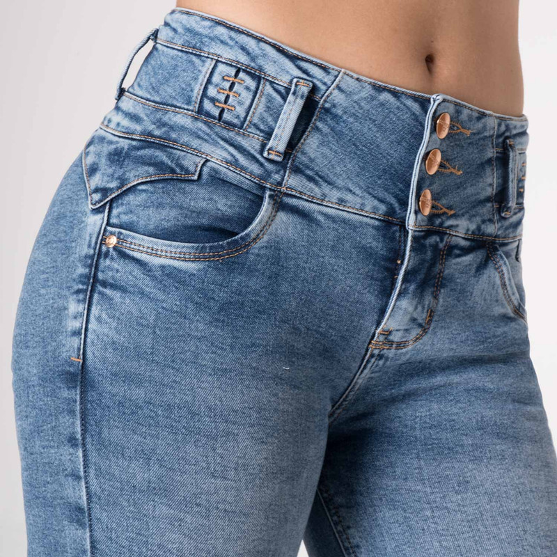 PANTALON MODA ELHIDA DENIM STRETCH MUJER - 4