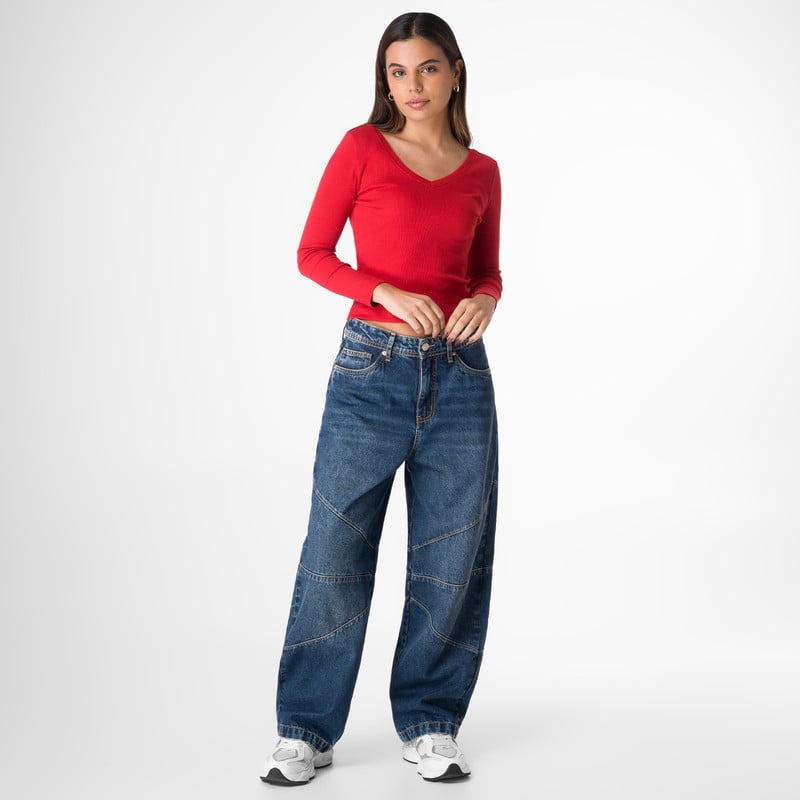 PANTALON MODA LADEL DENIM MUJER - 2