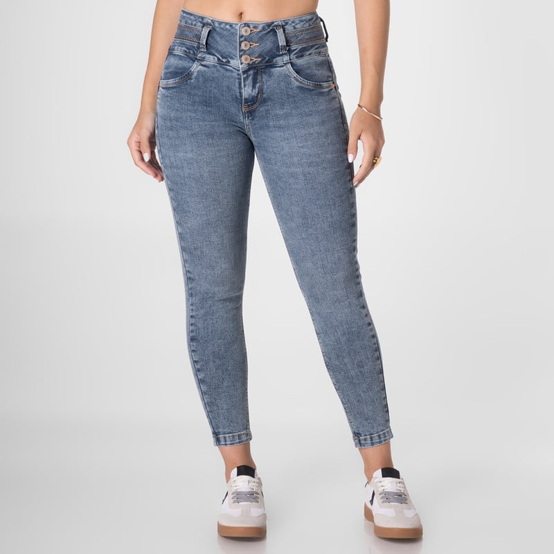 PANTALON MODA ELARAH DENIM STRETCH MUJER - 1