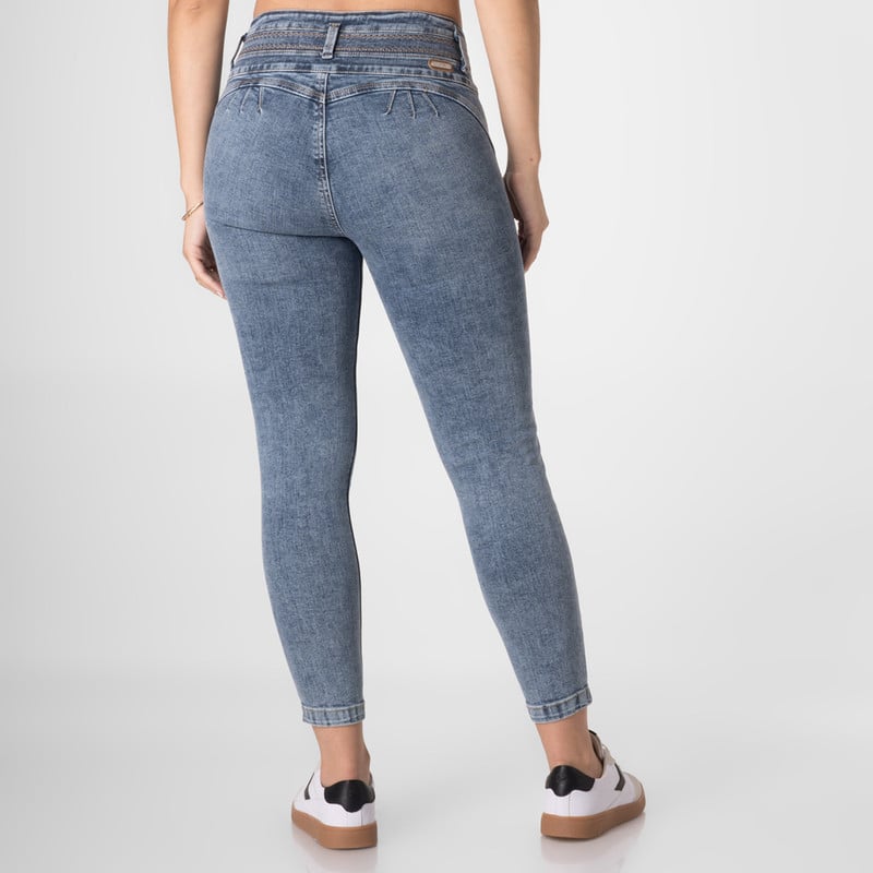 PANTALON MODA ELARAH DENIM STRETCH MUJER - 3