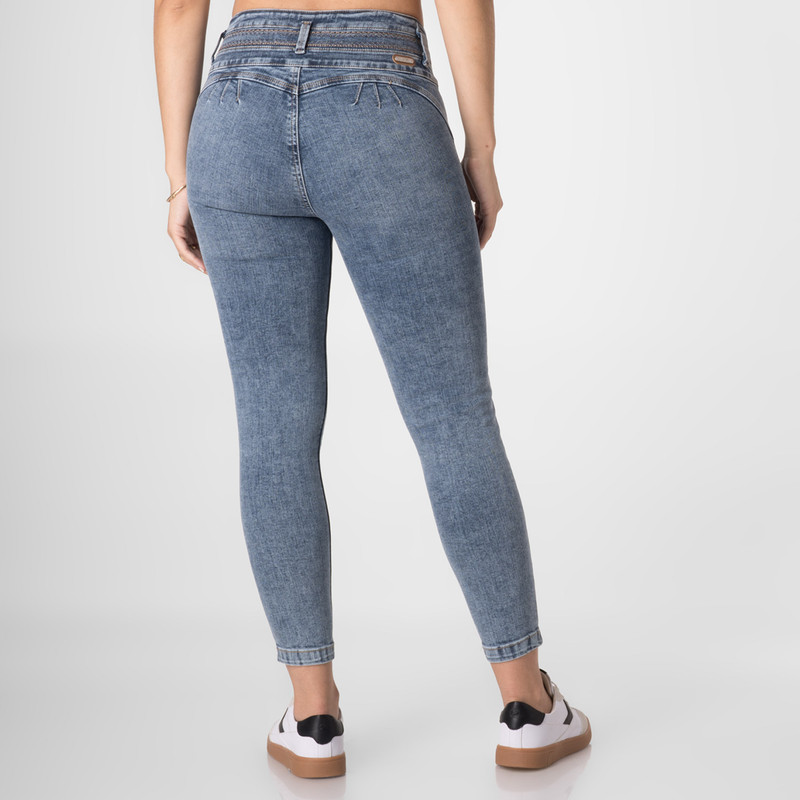 PANTALON MODA ELARAH DENIM STRETCH MUJER - 3
