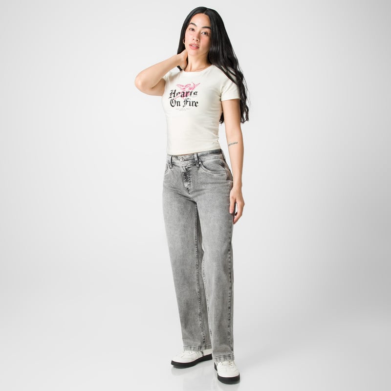 PANTALON MODA INIET LOW DENIM STRETCH MUJER - 2