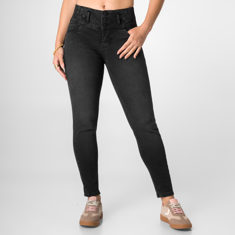 PANTALON MODA KHORAH DENIM STRETCH MUJER - 1