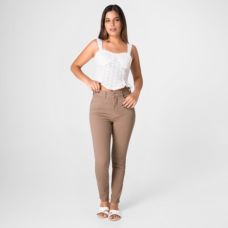 PANTALON CLASICO INGRID COLORS DRILL STRETCH MUJER - 2