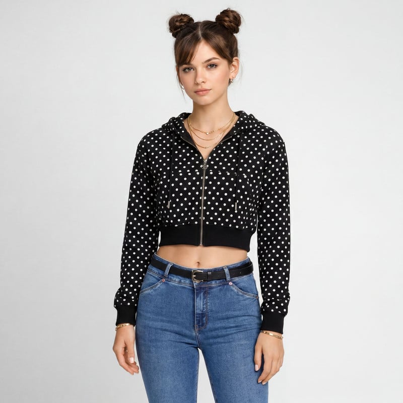 POLERAS ZIPPER BROOKEH FRENCH TERRY MUJER - 1