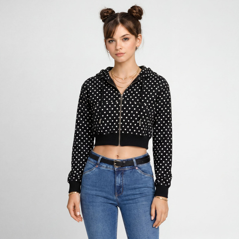 POLERAS ZIPPER BROOKEH FRENCH TERRY MUJER - 1