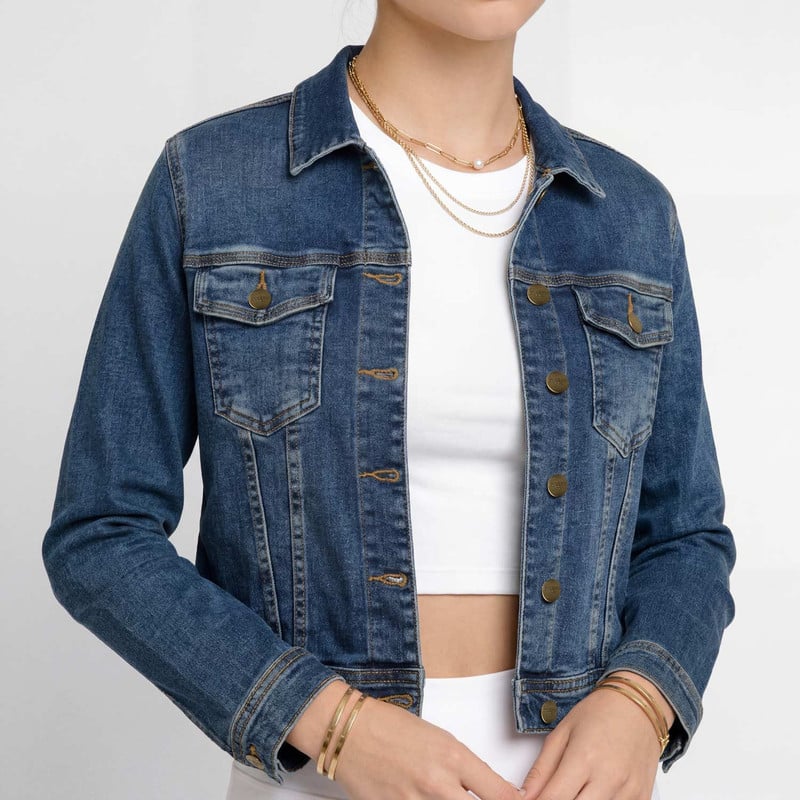 CASACA ELOISEH DENIM STRETCH MUJER - 4