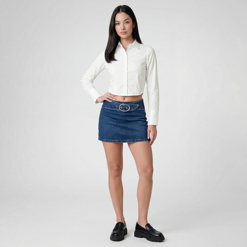 BLUSAS MODA MAYUK POPELINA STRETCH MUJER - 2