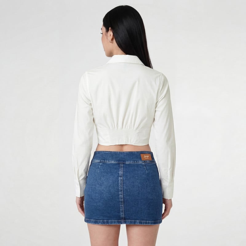 BLUSAS MODA MAYUK POPELINA STRETCH MUJER - 3