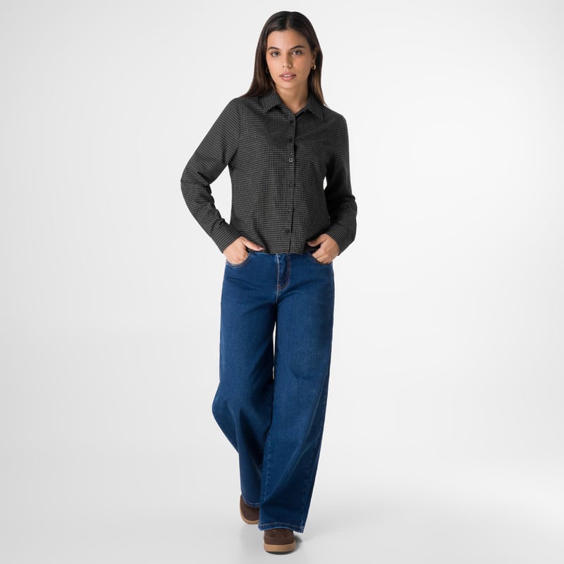 BLUSAS MODA AVELLINA CUADROS MUJER - 2
