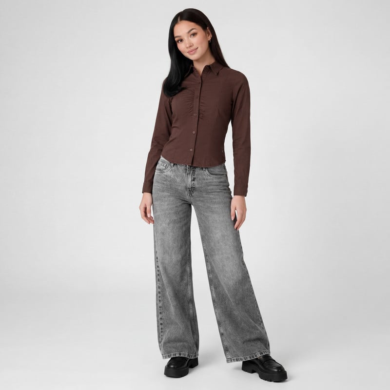 BLUSAS MODA YVANY POPELINA STRETCH MUJER - 2